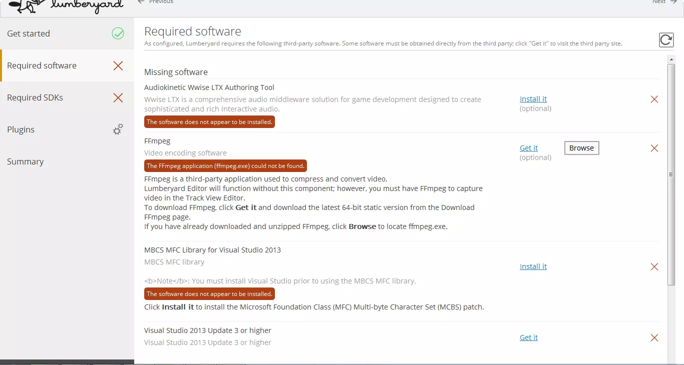 запуск lumberyard