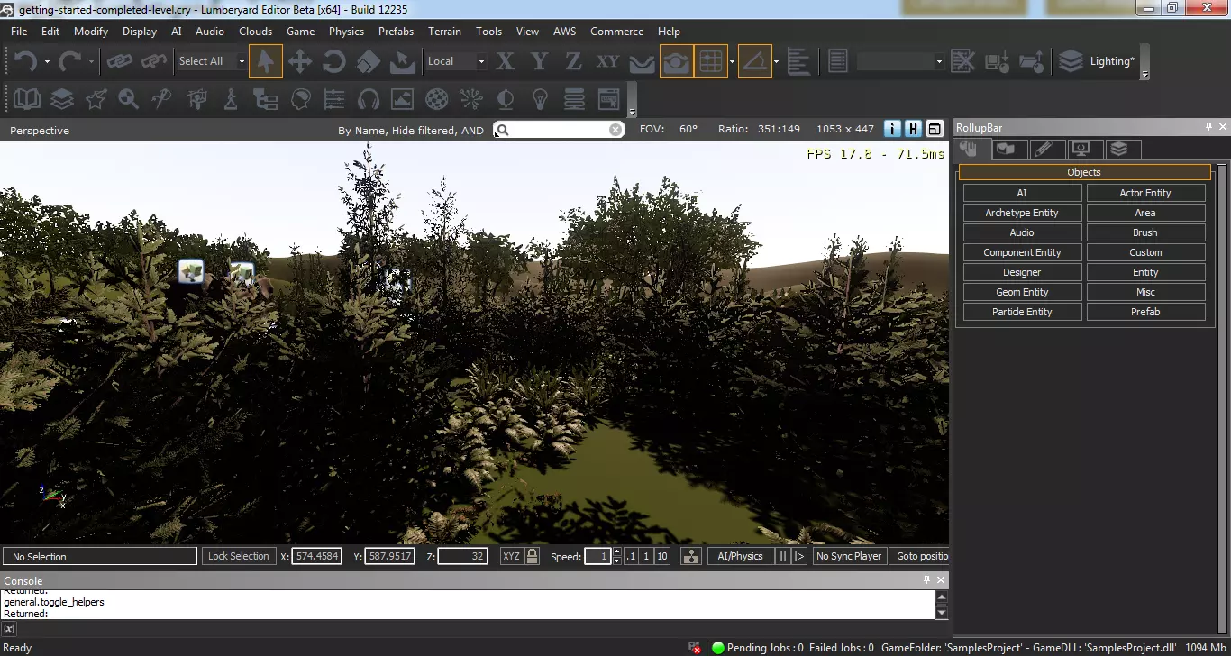 lumberyard запуск