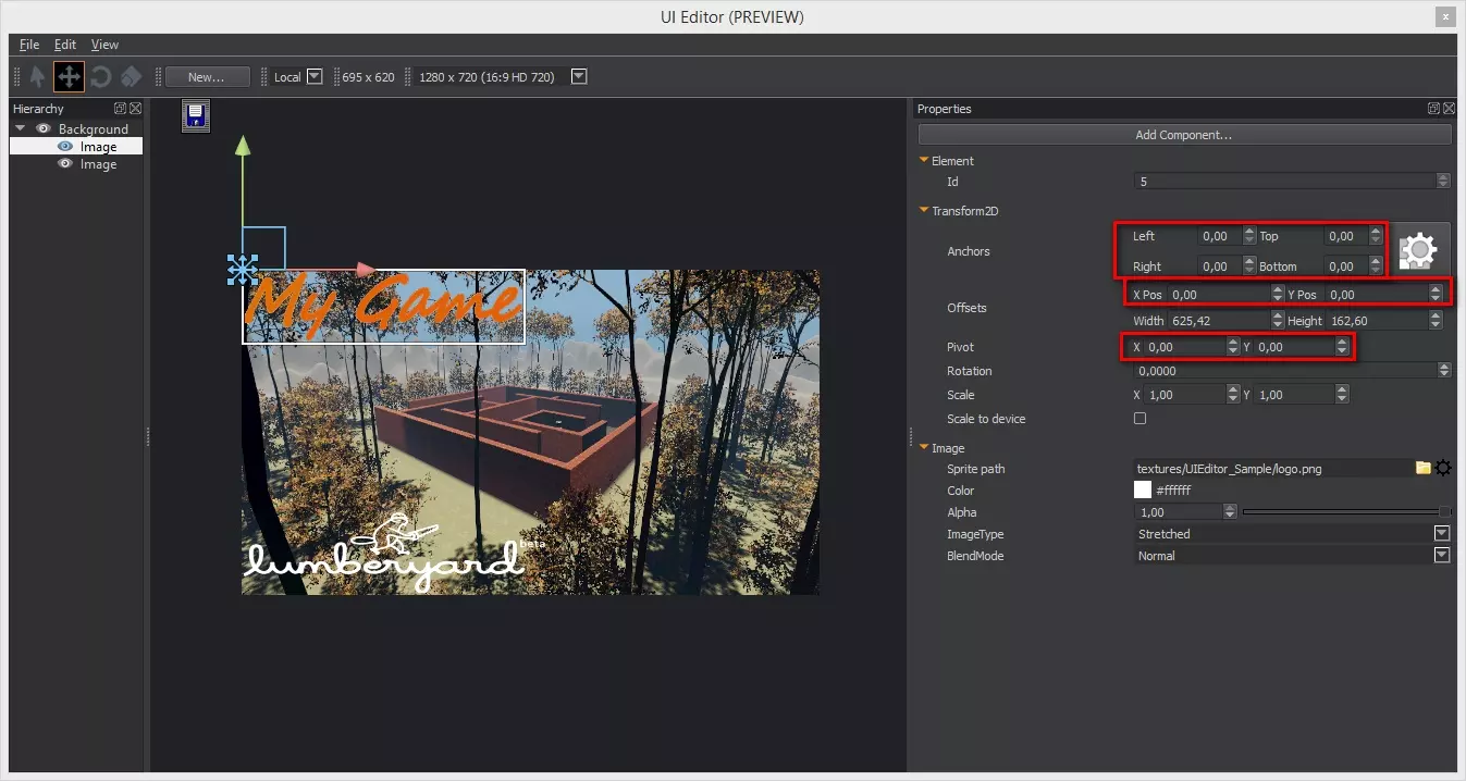 Размер изображений