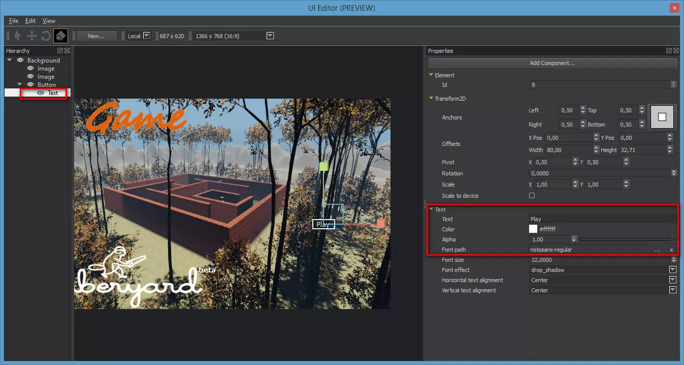 текст кнопки